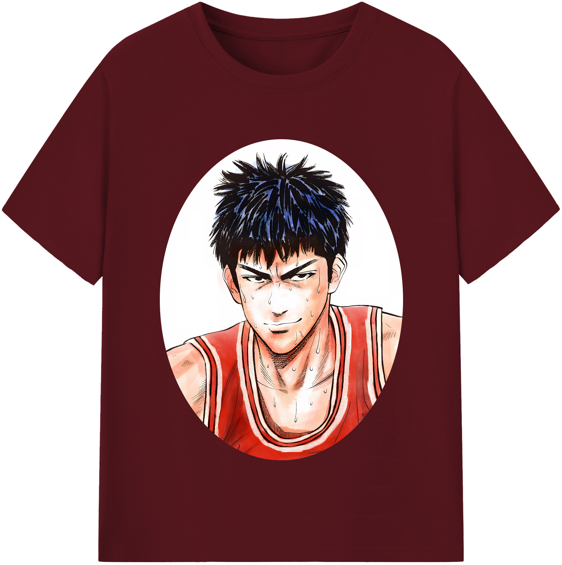 SLAM DUNK／スラムダンク 綿100％半袖Tシャツ（フロントプリント）